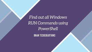 PowerShell - Find all RUN commands