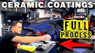 CERAMIC COATINGS  FULL  PROCESS  TIPS & TRICKS #detailing #detailingtips #tesla