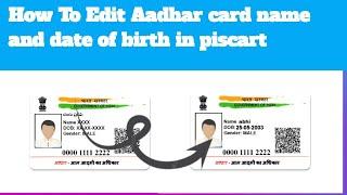 How to edit and change photo name fathers name in aadhar card from picsart in kannada