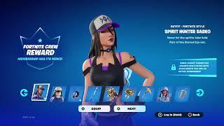 NEW Spirit Hunter Saeko Skin Set - May Fortnite Crew Pack