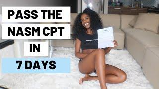 How to pass the NASM CPT in 7 DAYS  Personal Trainer Certification  Rosemarie Miller