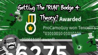Getting The New RUN Badge And Glitch Glove + Theory?  Slap Battles Roblox
