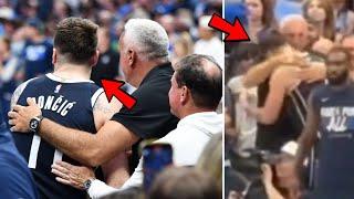 Luka Doncic Shared A Moment With His Father Sasa Doncic After Checking Out For The Final Time