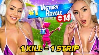 1 KILL = 1 STRIP OG FORTNITE CHALLENGE 🫢 *RISKY*  BONNIE BROWN