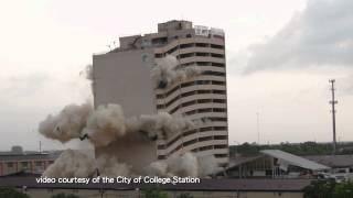 Plaza Hotel Implosion in College Station Texas