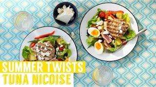 Tuna niçoise salad with a feta twist