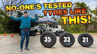 31 v 33 v 35 inch Tyre Mega Test What wins? Every question answered - Mud sand rocks on-road