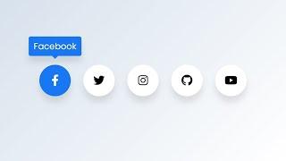 Social Media Icons using HTML CSS