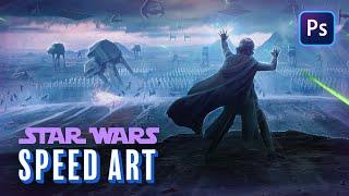 My BIGGEST Star Wars Artwork Yet - Photoshop Speed Art