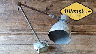 Old industrial lamp restoration