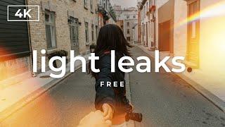 LIGHT LEAKS for Free in 4K  Video Overlays