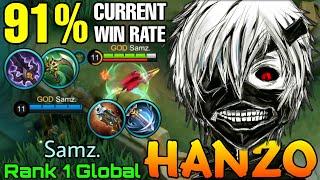 91% Current Win Rate Hanzo MVP 143 Point - Top 1 Global Hanzo by Samz. - Mobile Legends