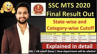 SSC MTS 2020 Final Result Out Category-wise age-wise & State-wise Cutoff Explained in Detail