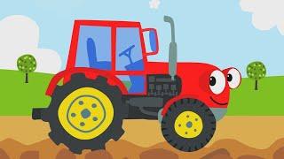 Lustige Cartoons über Autos Traktoren und eine Katze m23