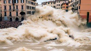 The worst flood hit Italy Hundreds of cars and houses are underwater in Milan