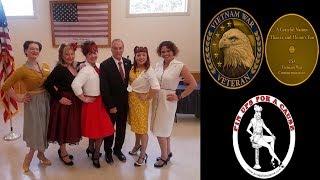 Pin Ups For A Cause honored with a Vietnam Commemorative Pin