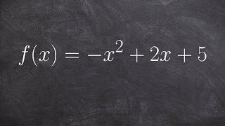 Completing the square by factoring out a negative one