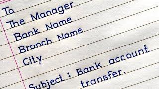 Application For Transfer Bank Account To Another Branch  Bank Account Transfer Application 