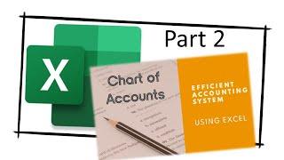 Part 2 - Chart of Accounts worksheet - Create an accounting system using Excel