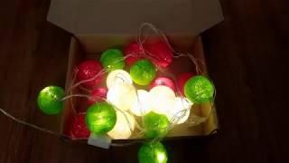 New product unboxing Lampu tumblr - Cotton Ball Light Xmas Tone