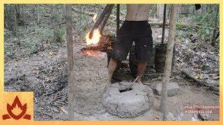 Primitive Technology Simplified blower and furnace experiments