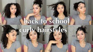 BACK TO SCHOOL HAIRSTYLES FOR CURLY HAIR  3c type