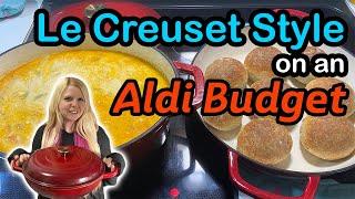 Easy Affordable Meals in Awesome Affordable Cookware  Aldi Crofton Enameled Cast Iron Recipes