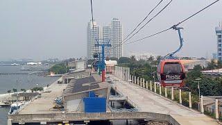 Front View Cable Car at Northern Jakarta