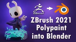 Bring Zbrush 2021.1.2 Polypaint into Blender Tutorial