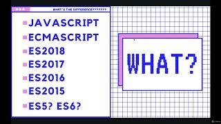 Introduction JS ECMA TC39 What Do They Mean --The Modern JavaScript Bootcamp