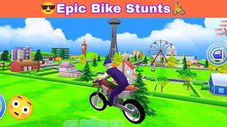 Epic Bike Stunts In Dude Theft Wars.Dude Theft Wars Epic Moments.