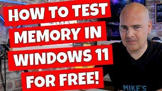 FREE Quick Way To TEST For Faulty RAM Modules   NO Downloads Needed Windows Memory Diagnostic