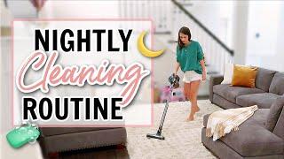 RELAXING NIGHT TIME CLEANING ROUTINE  CLEAN WITH ME AFTER DARK  SAHM of 3
