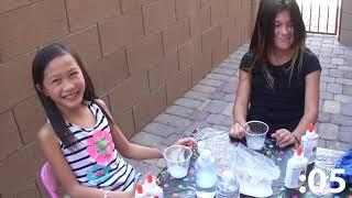 Whos better at making slime? Slime challenges ft. Andi Diy