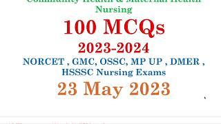 Fundamental  of  Nursing Series - 100 MCQs  2023-2024  NORCET GMC #staffnurseexams