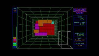 Lets play #43 Old game in MS-DOS - Blockout Tetris w 3D