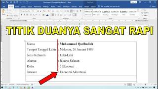 4 Cara Membuat Titik Dua Dengan Rapi di Dalam Tabel Microsoft Word