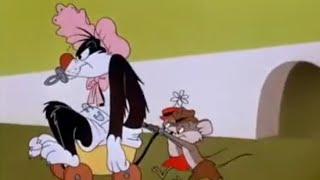 diaper change scene and Sylvester the cat in a diaper