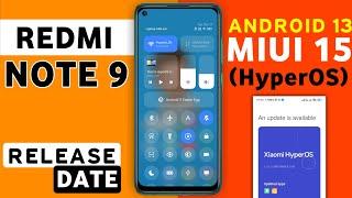 Redmi Note 9 HyperOS Android 14 Update  Note 9 New Update Android 14 #redminote9