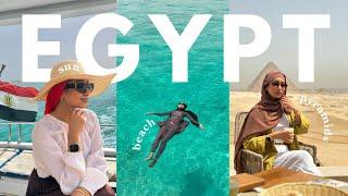 Egypt Travel Vlog  visiting the pyramids beach & shopping