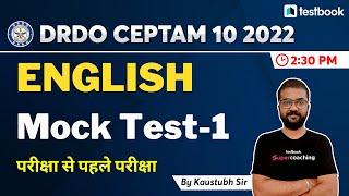 DRDO CEPTAM 10 English Classes 2022  Mock Test-1 for DRDO STA B & Technician  Kaustubh Sir