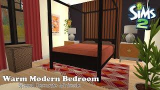  Warm Modern Master Bedroom ️  Sims 2 Speed Build  Sims 2 Minisode  Decorate With Me