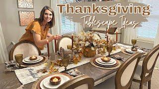 BEAUTIFUL THANKSGIVING TABLESCAPE IDEAS  SIMPLE THANKSGIVING DINNER TABLE SETTING