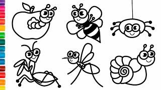 Cara mudah menggambar serangga selangkah demi selangkah Panduan cara menggambar serangga