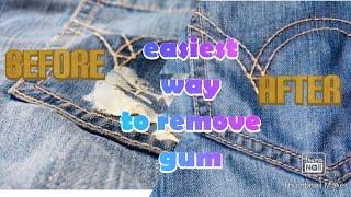 DIY HOW TO REMOVE GUM FROM PANTS