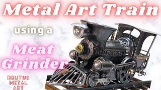 Can you make a Metal Art train from a Meat Grinder? Watch the Video