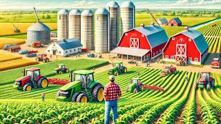 MEGA FARM on FLAT MAP From $0  SUPERCUT  Farming Simulator