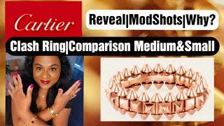 CartierClash Ring Reveal Nr 1 ModShots Comparison Medium&Small Clash Ring Jewelry Rosegold