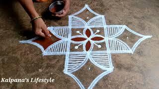 Diwali special Kalpanas Lifestyle flowers padi Kollam Easy Rangoli Pandaga Muggulu