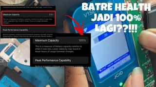 Ganti batre Iphone xr xs 11 12 13 Tanpa notif important batre health jadi 100%